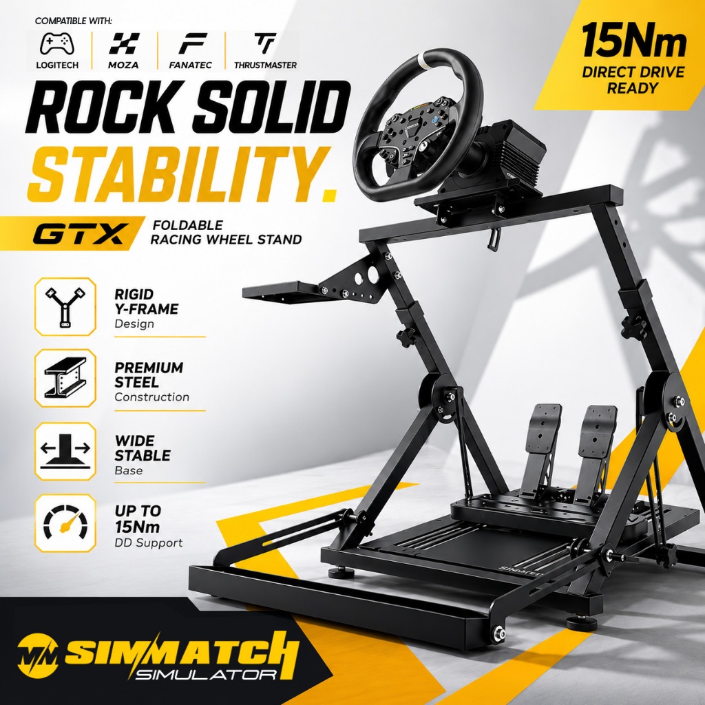 Foldable Racing Simulator Steering Wheel Stand Rig for Logitech ...