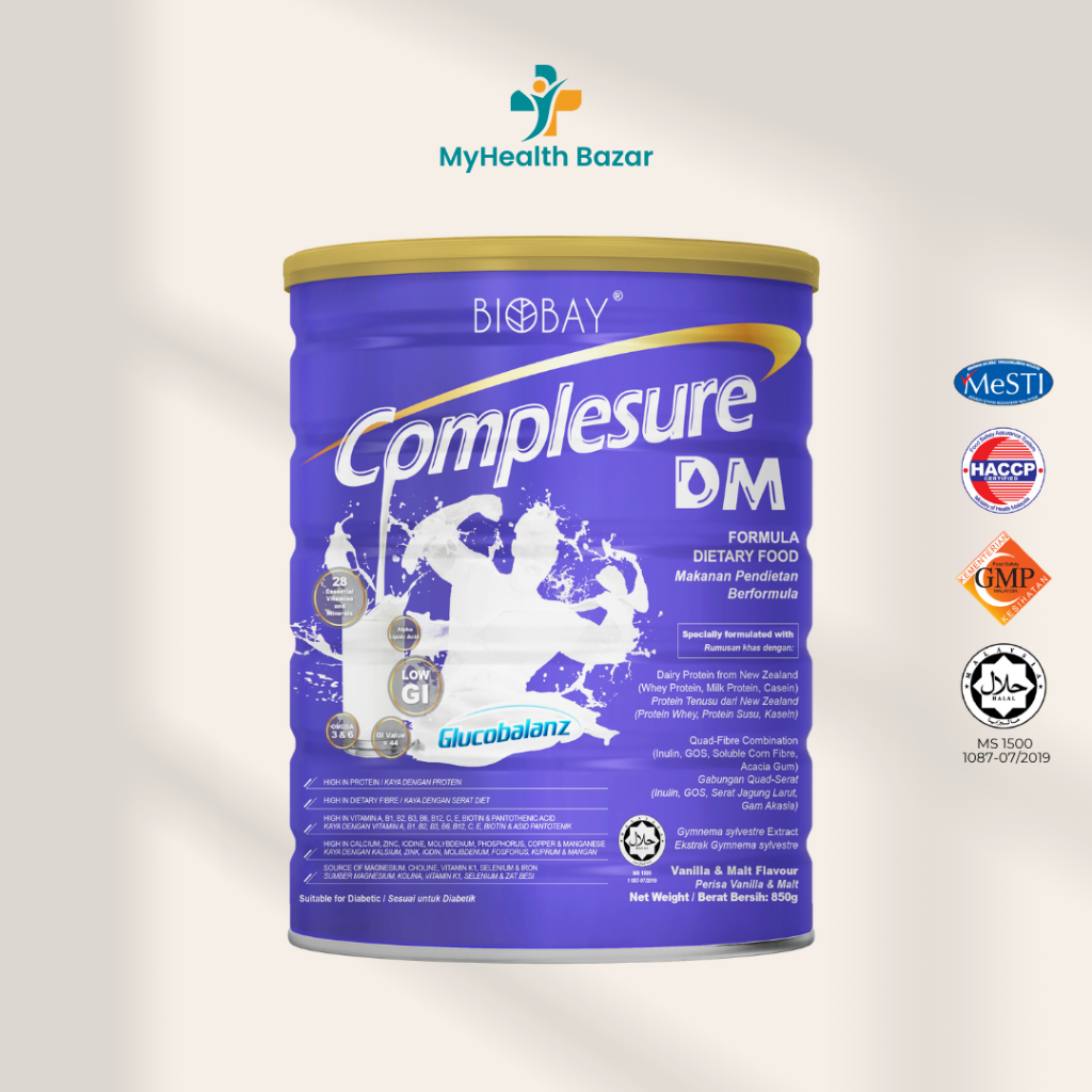 BIOBAY Complesure DM (850g) Minuman Susu Diabetes | Susu Rendah GI ...