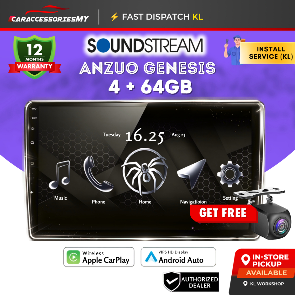 Soundstream 4+64GB Anzuo Genesis Explore Android Player Carplay Android ...