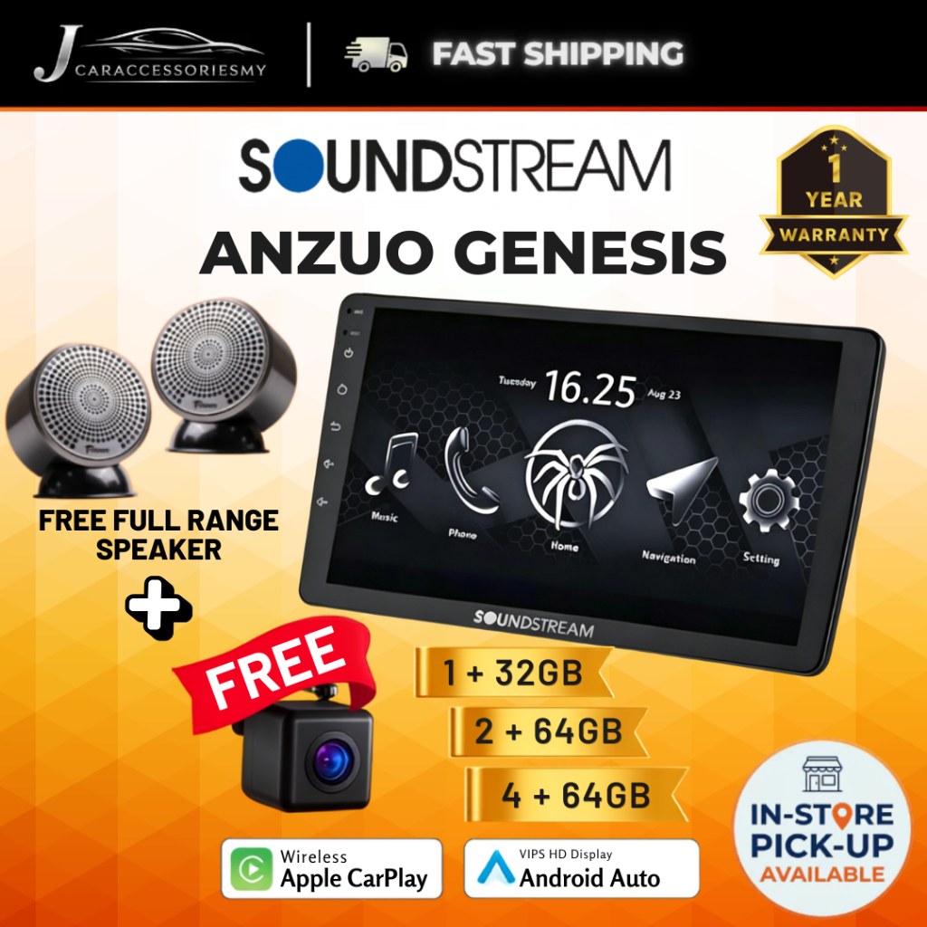 Soundstream Anzuo Genesis QLED Android Player 1+32GB / 2+64GB / 4+64GB ...