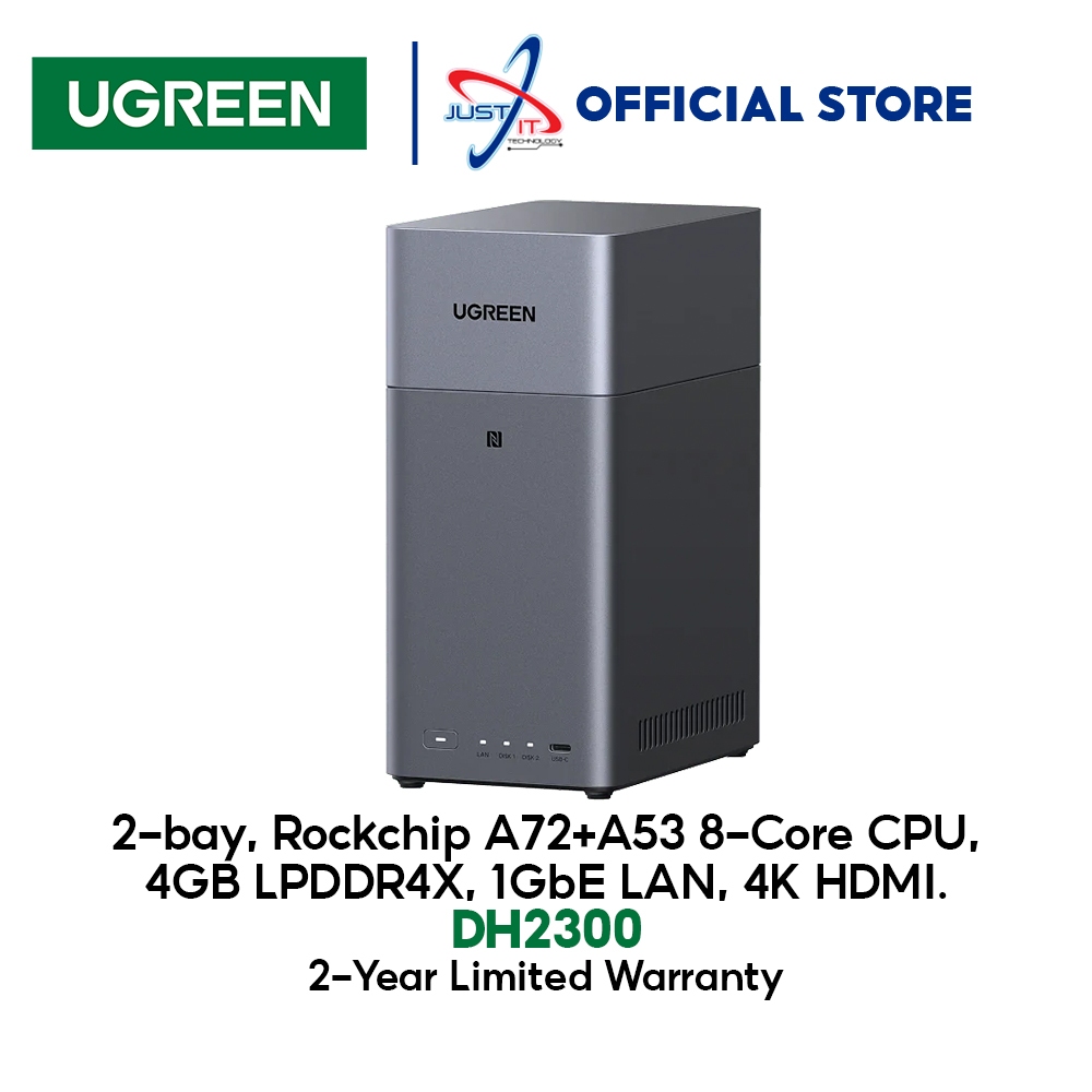UGREEN NASYNC DH2300 2BAY WITH ROCKCHIP RK3576 8CORE 2.2GHZ 4GB NAS ...