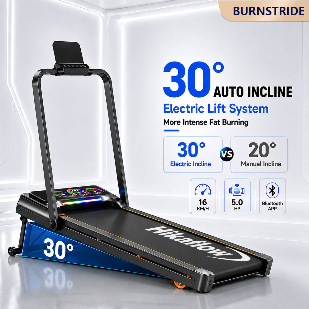 Heavy duty Treadmill Auto incline 30° Shock Foldable Multifunctional ...