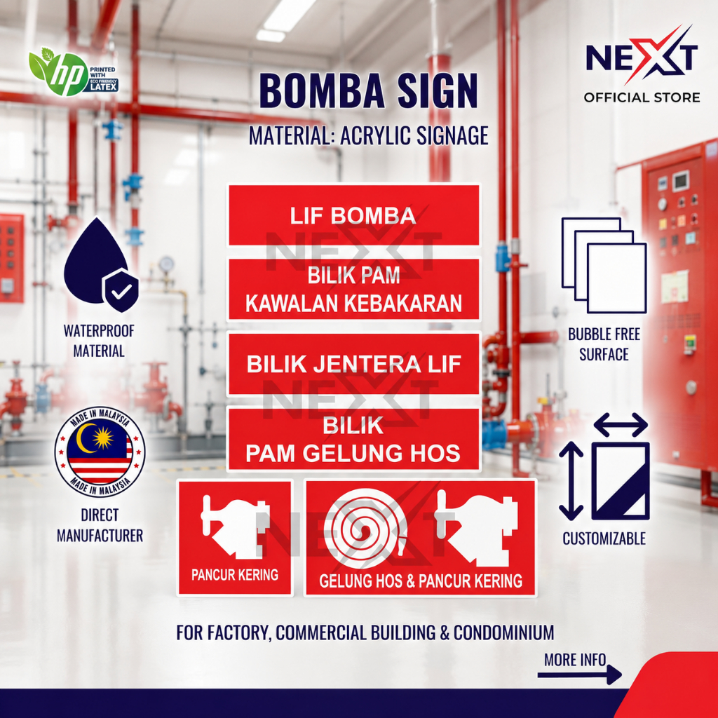 Bomba Acrylic Signage | Fire Safety Sign | Shopee Malaysia