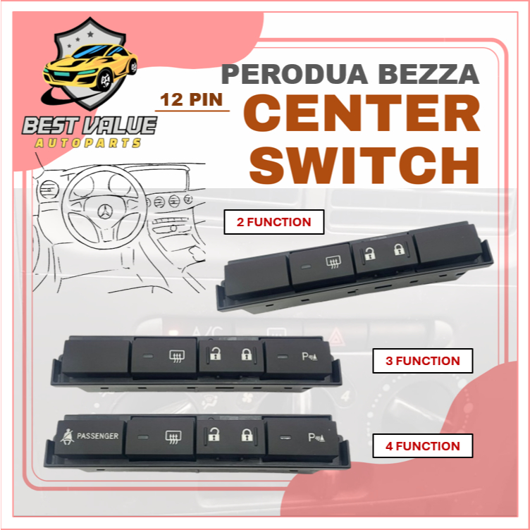 PERODUA BEZZA ALL MODEL CENTER SWITCH HEATER SWITCH DOOR KEY LOCK ...