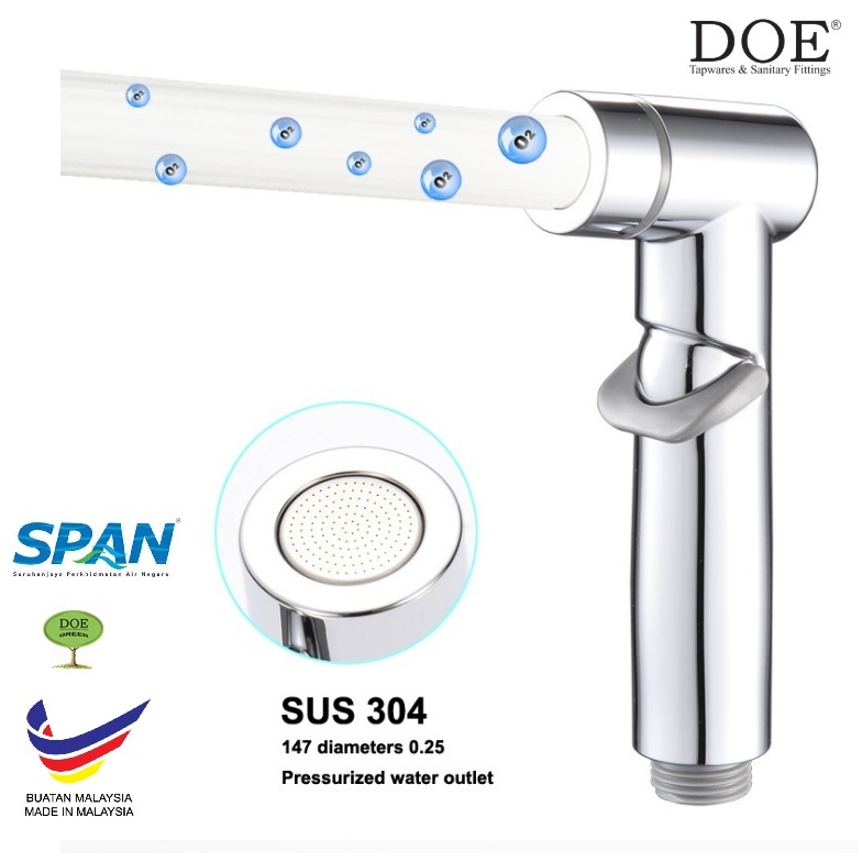BUATAN MALAYSIA DOE BIDET80,81 - Handheld bidet with adjustable flow ...