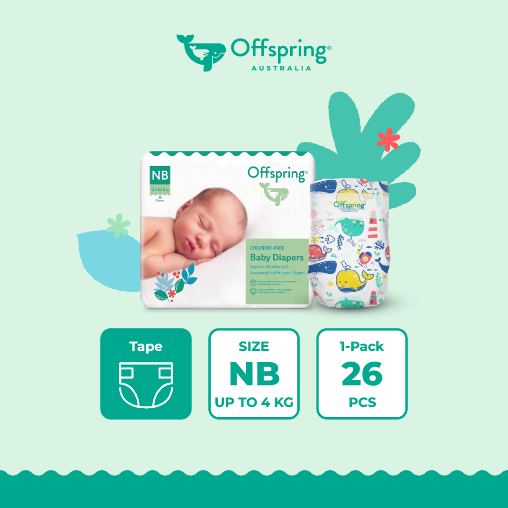 Offspring [Mini Pack] Fashion Baby Diapers Tape Newborn (26pcs ...