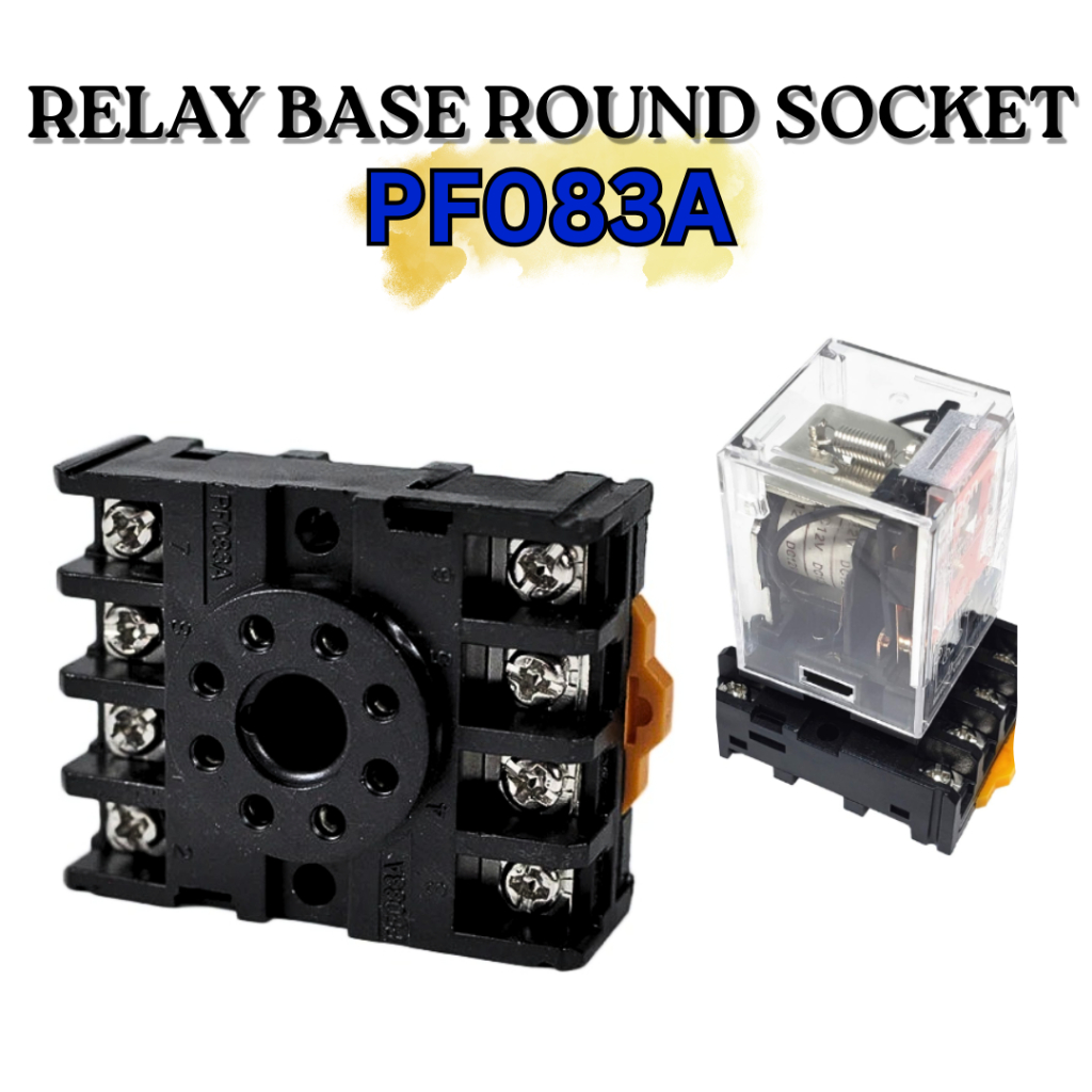 PF083A Relay Base Socket Tapak relay with Pressure Clamp Screw Base ...