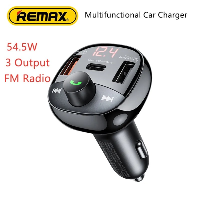 Remax RCC331 FM Transmitter Handsfree Modulator Bluetooth 5.0 MP3 64.5W ...