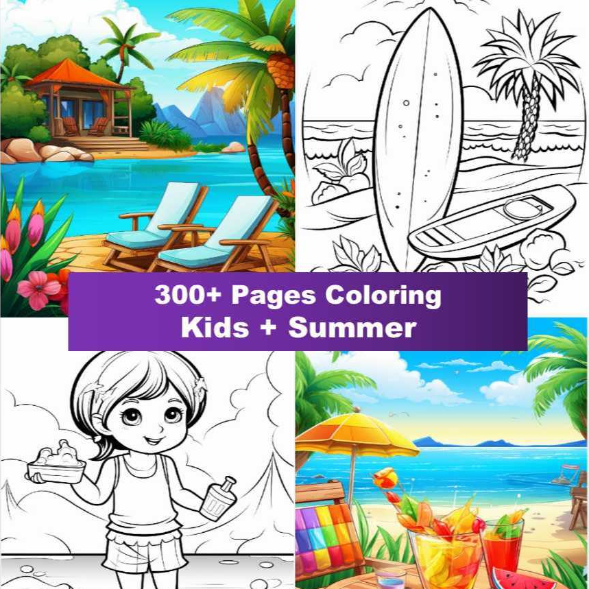 [PDF] 300+ Pages Summer Coloring Pages for Kids Coloring | Kids & Adult ...