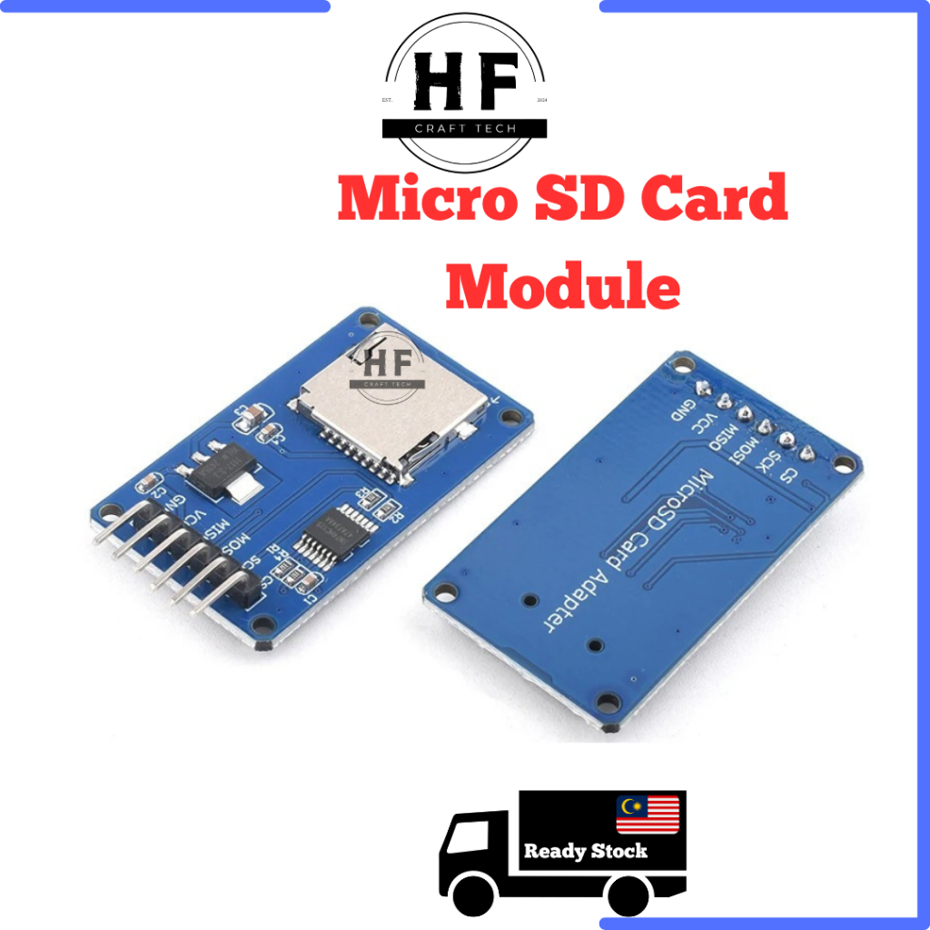 Micro SD Card Reader Adapter Module SPI Interface Adapter for Arduino ...