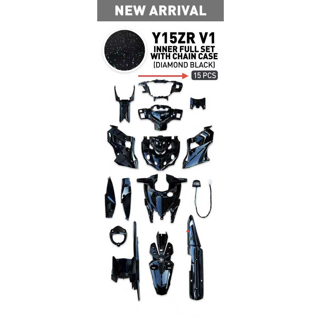 SUPRIMO COMPLETE INNER SET ( KILAT / SHINNY DIAMOND BLACK ) Y15 V1