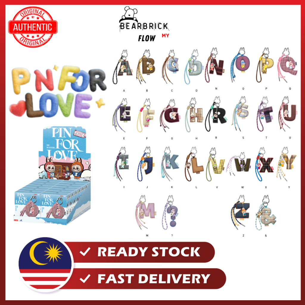 100% Original The Monster Mini Labubu Letter Pin For Love V4 Vinyl ...