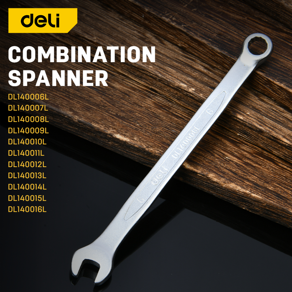 DELI Combination Spanner (6-16mm / Carbon Steel) | Shopee Malaysia