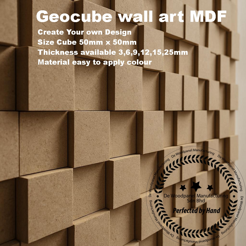 Geocube wall art MDF Cubiform structure DIY 20pcs/set | Shopee Malaysia