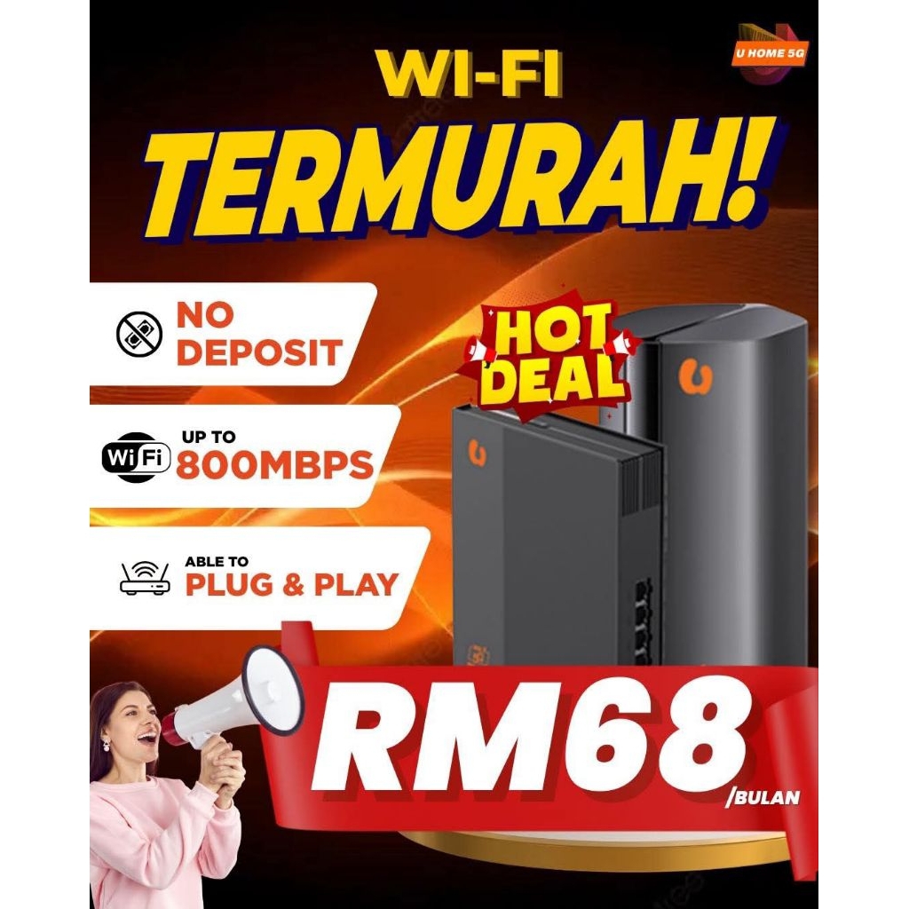 UMOBILE' U HOME 5G (PLAN + 5G ROUTER) RM68/MTH | Shopee Malaysia