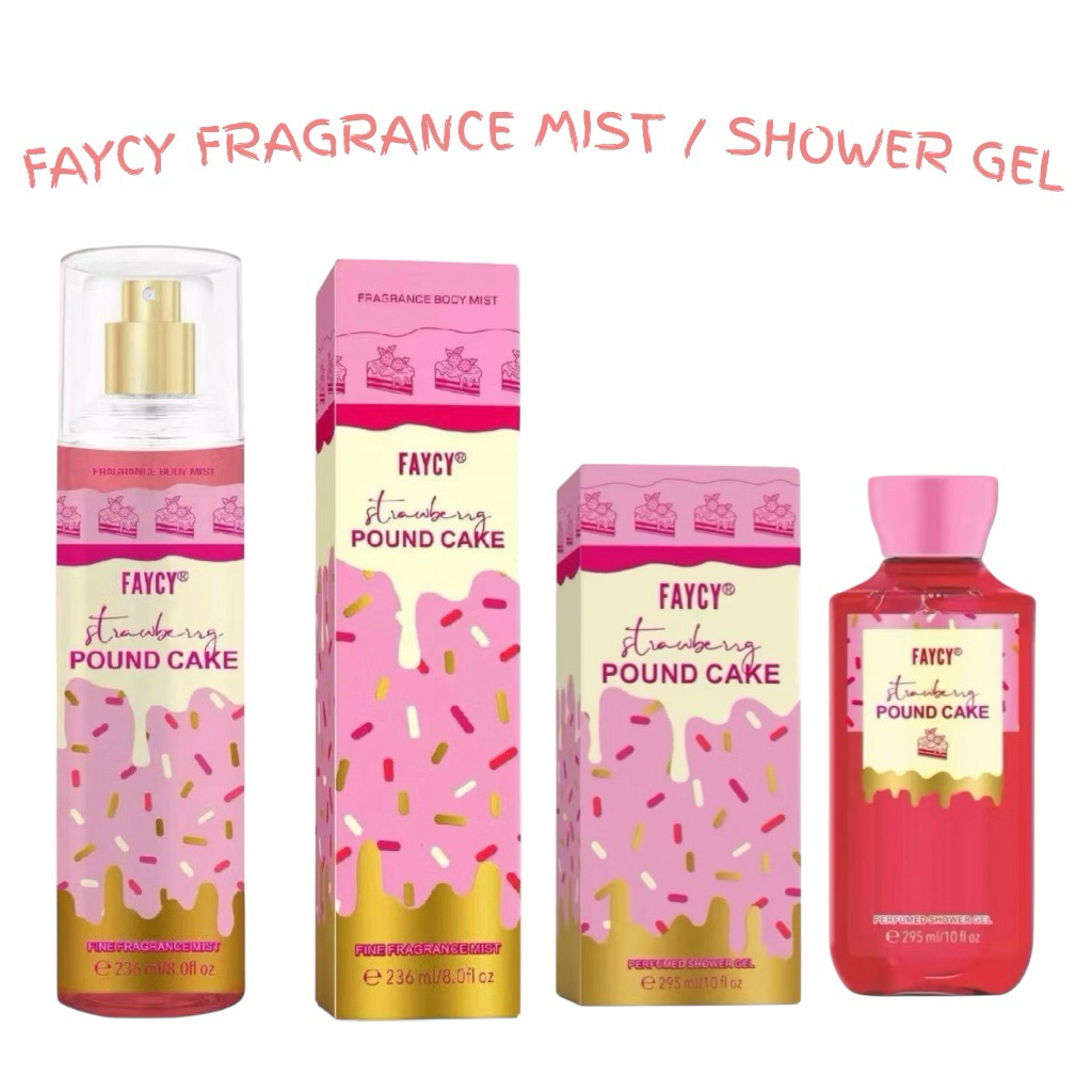 FAYCY FRAGRANCE MIST / SHOWER GEL STRAWBERRY POUND CAKE | Shopee Malaysia