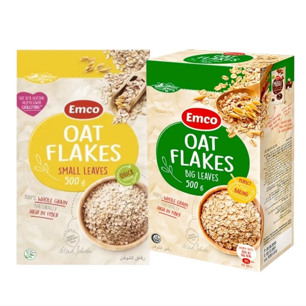 Emco Oat Flakes Small/Big Leaves, 500g 100% Whole Grain & Naturally ...