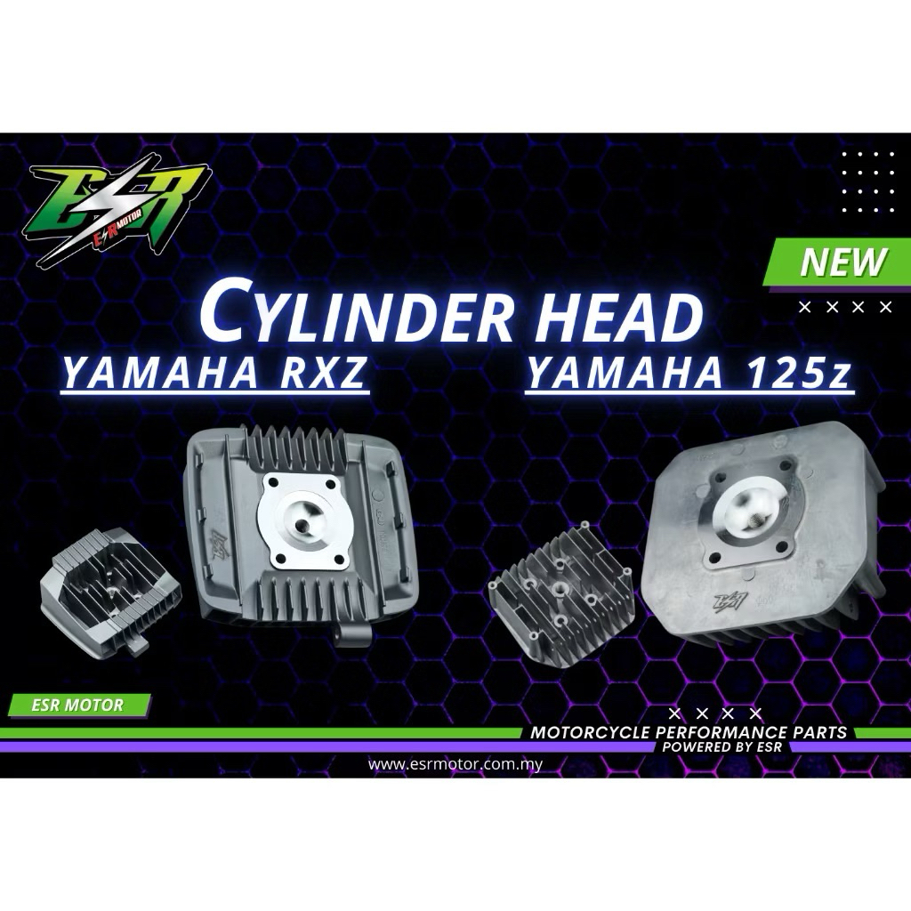 ESR MOTOR RACING CYLINDER HEAD Y125ZR RXZ 56MM 57MM 58MM 59MM 60MM ...