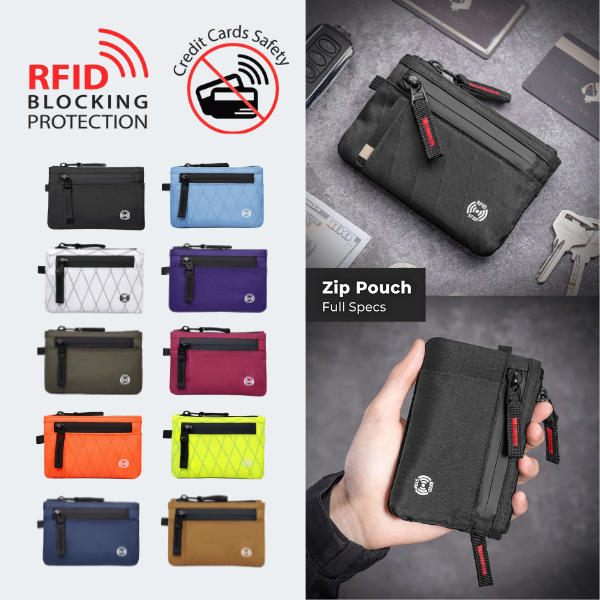 BG078 X-PAC VX21 RFID Blocking ID Card Holder Zipper Wallet/ Xpac Coin ...