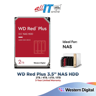 WD Western Digital Red Plus Internal NAS HDD NAS Hard Drive 3.5" (2TB / 4TB / 6TB / 8TB)