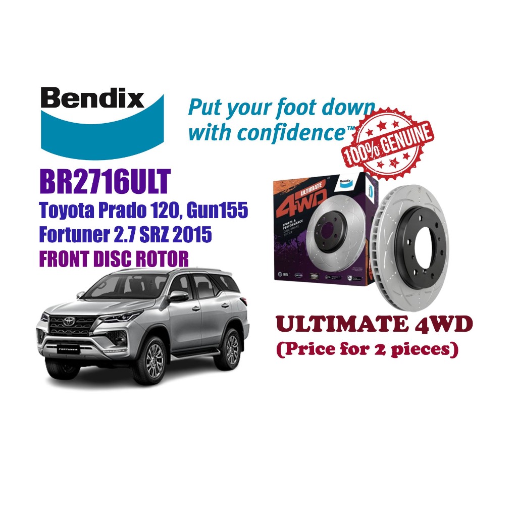 TOYOTA Fortuner SRZ 2015 GUN155, Prado 120, Land Cruiser J12 BENDIX ...