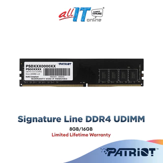 Patriot Signature Line DDR4 RAM UDIMM 3200MT/s CL22 1.2V (8GB / 16GB)