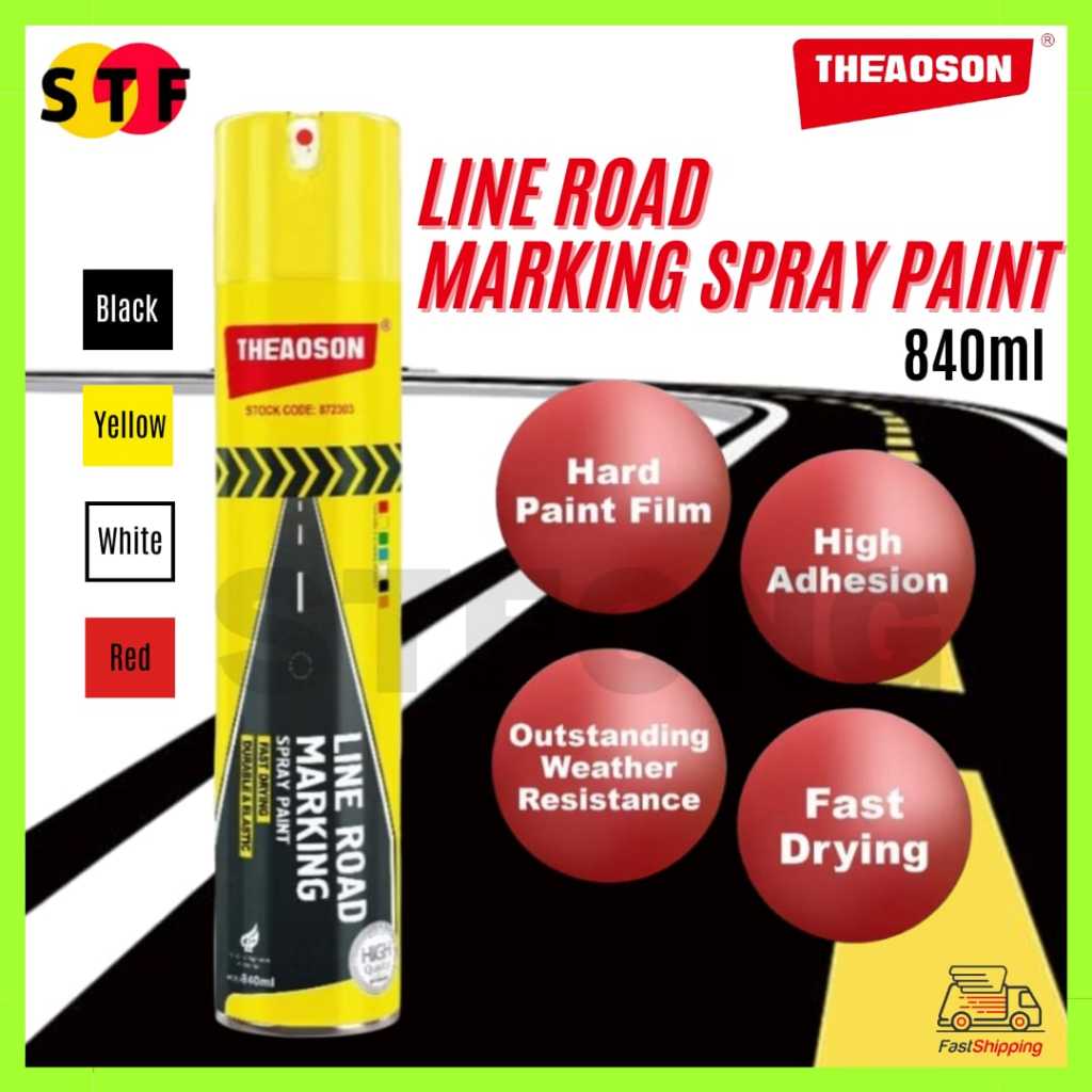 THEAOSON Road Marking Spray Paint Stripe Line Marking Road line Paint ...