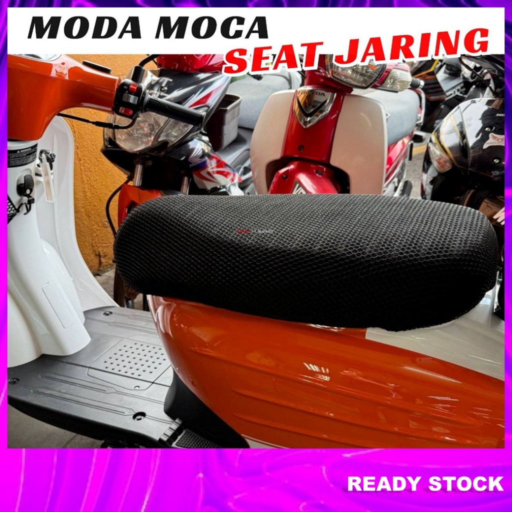 (Moda Moca) Seat Cover Net 3D Scooter Motorcycle Mesh Jaring Tempat ...