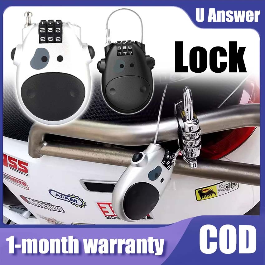 Bike Password Steel Cable Lock Portable Lightweight Mini Password Lock ...