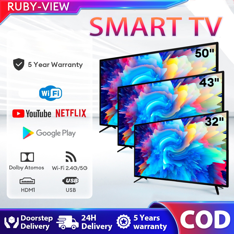 RUBY Smart TV 32 Inch MYTV Android TV 43 Inch LED FHD 75HZ Television ...