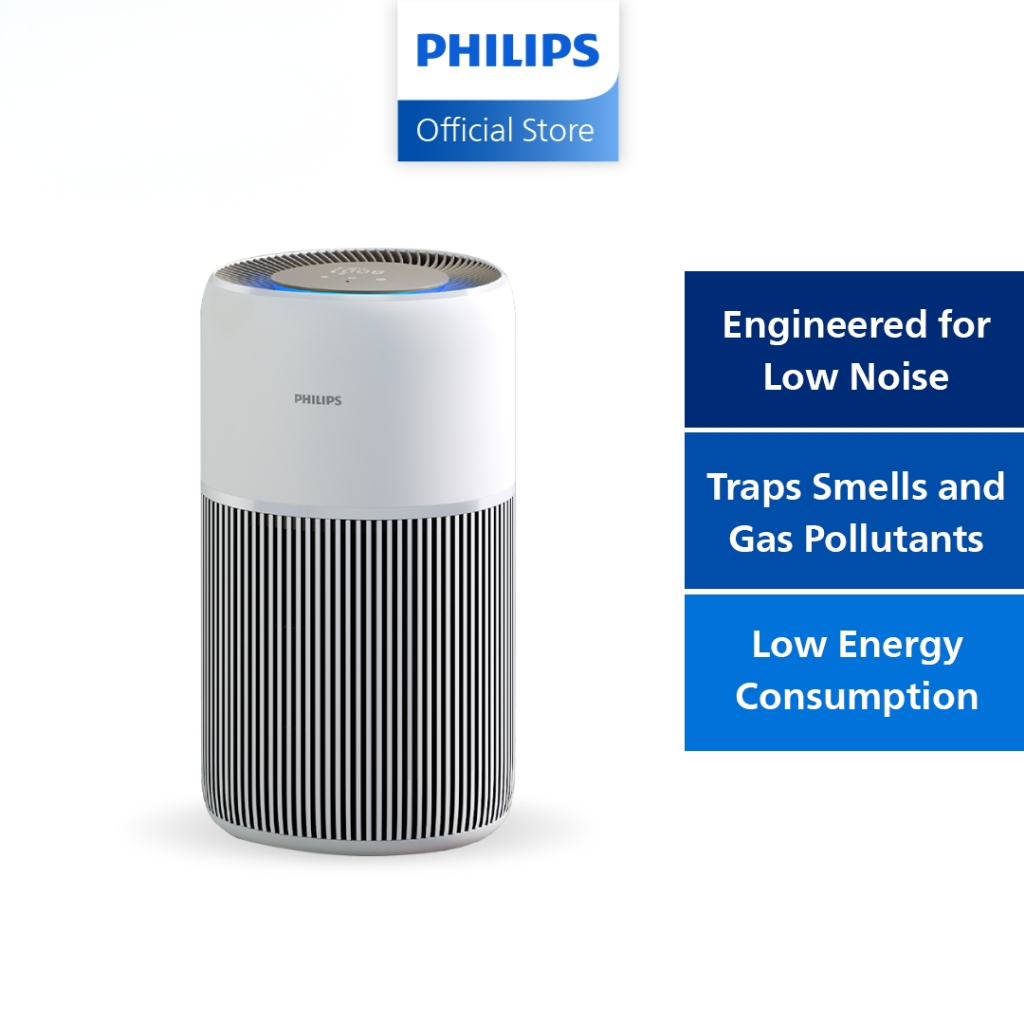 Philips Luftreiniger 2200 Series, HEPA NanoProtect Aktivkohlefilter, CADR 400m³/h für 104m²