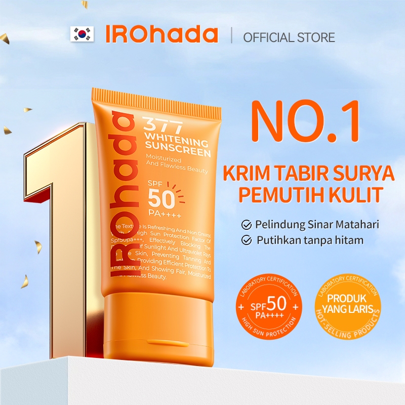 IROHADA 377 Sunscreen SPF50++ Long Lasting UV Protection Oil Control ...