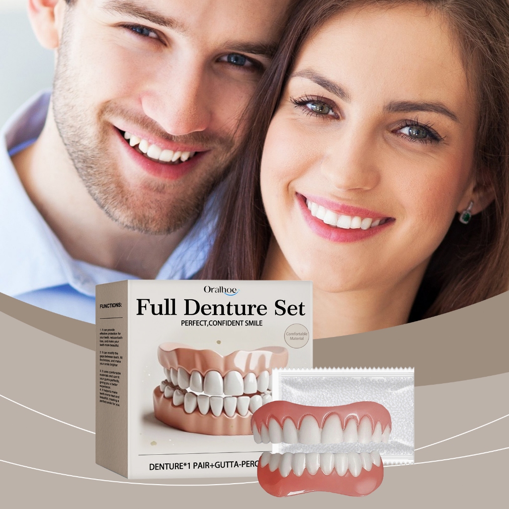 Oralhoe Full Denture Set Tooth Repair Kit Dental Care Set | Shopee Malaysia
