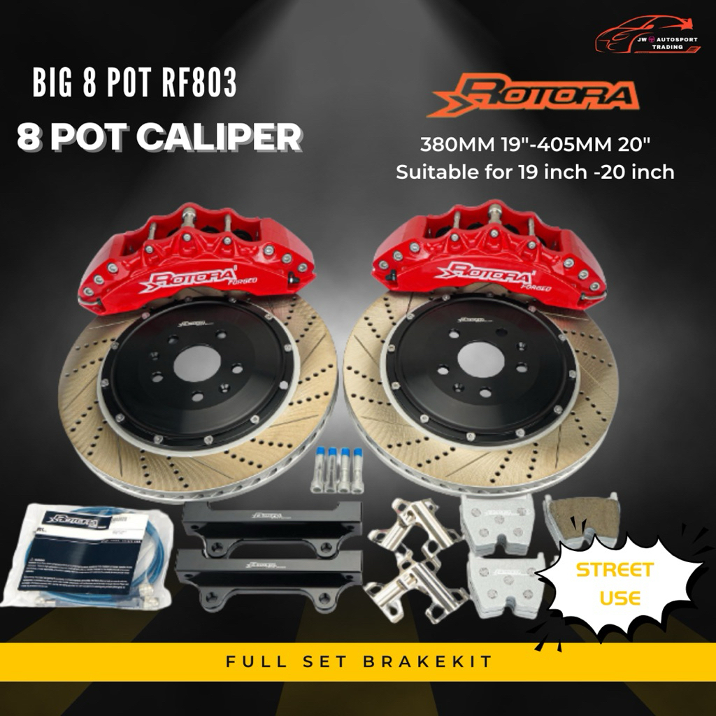 Rotora RF803 8 pot Big Caliper Full Set Brake Kit | Shopee Malaysia