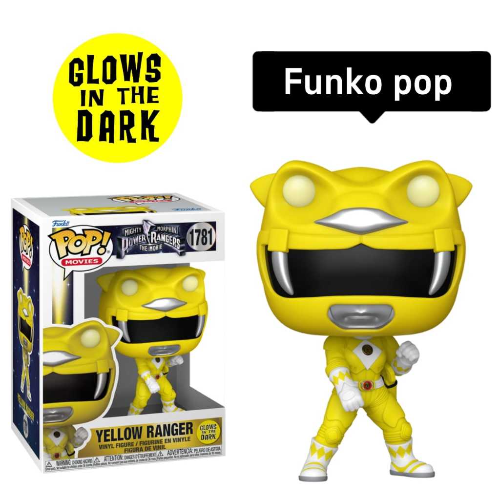 Original Funko Pop! Movies Power Rangers No.1781 Yellow Ranger (Glows ...