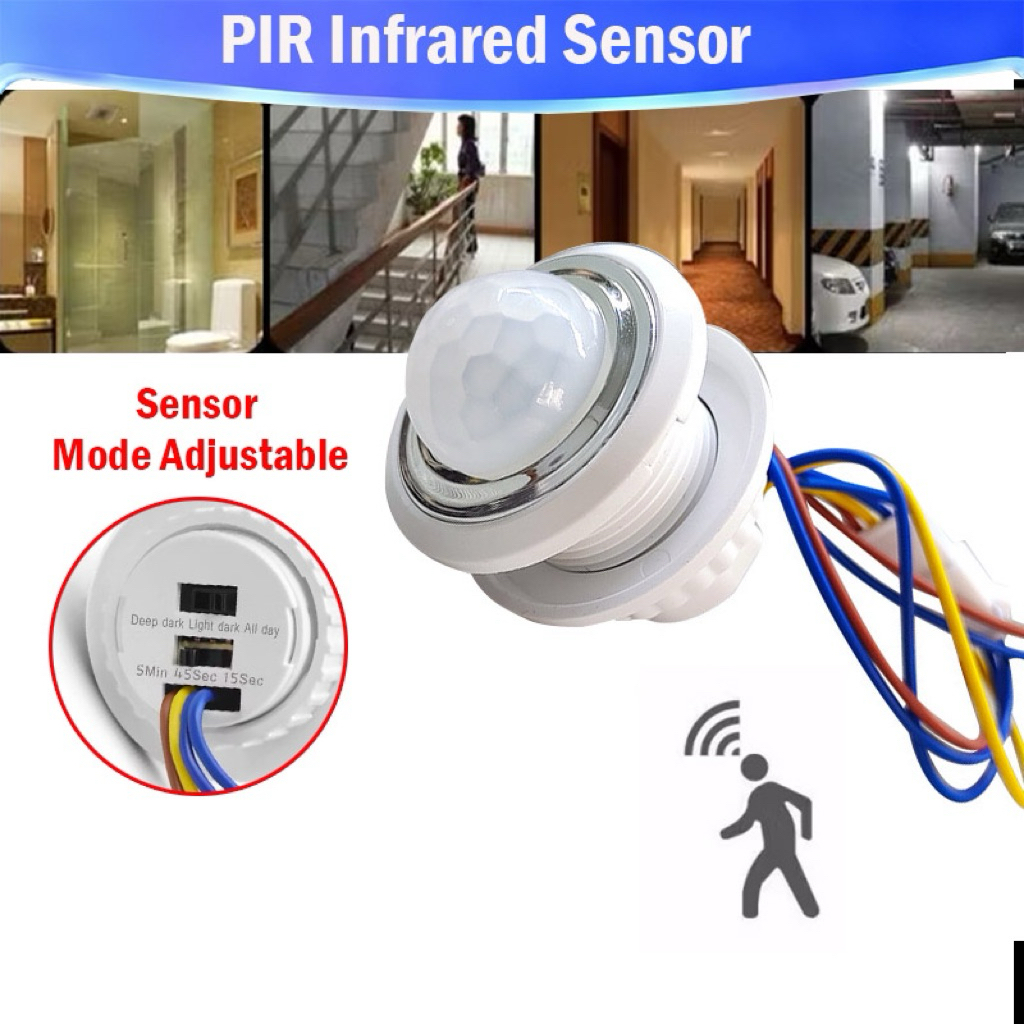 PIR Infrared Sensor Switch Motion On Off Light Motion Adjustable PIR ...