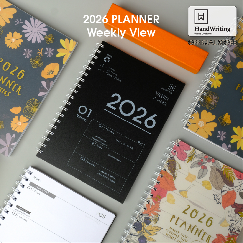 Handwriting B5 Weekly Planner 2026 with Single Line Notes 3 in 1 | PWD ...