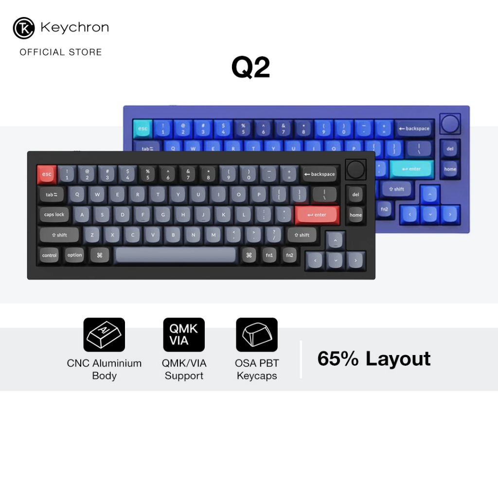 [Up to 30% Off] Keychron Q2 Mechanical Keyboard (Knob) | 65% Layout ...