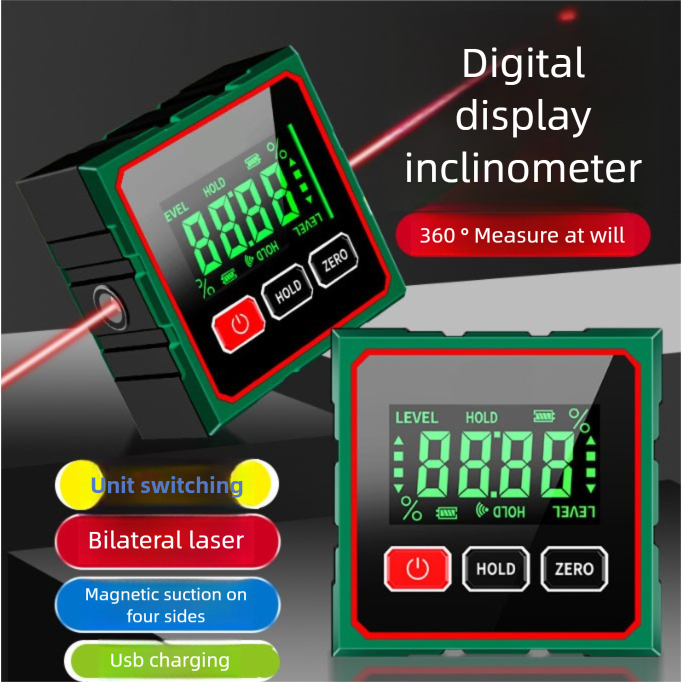 Mini 360° Digital Level Angle Gauge Digital Inclinometer Magnetic Base ...