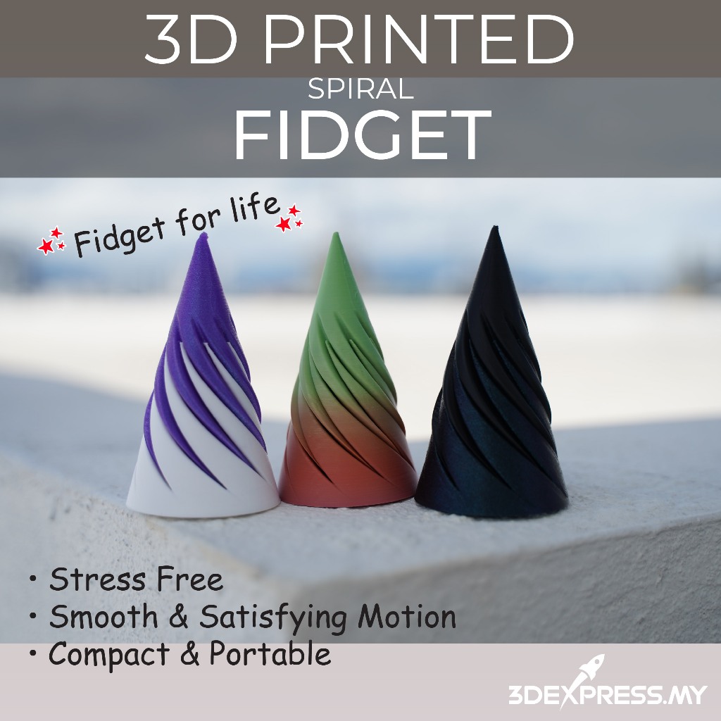 [3D PRINTED] Vortex Spiral Tree Fidget Toy