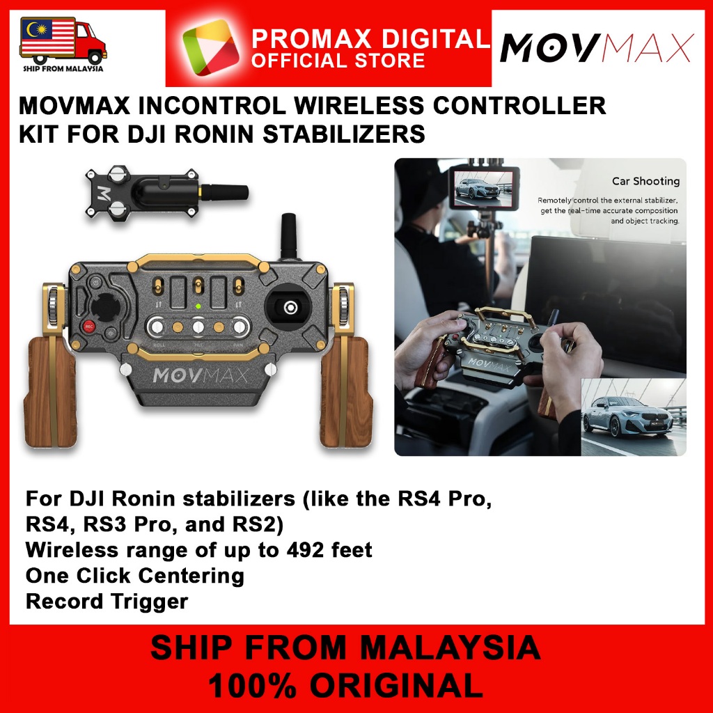MOVMAX INCONTROL WIRELESS CONTROLLER KIT FOR DJI RONIN STABILIZERS ...