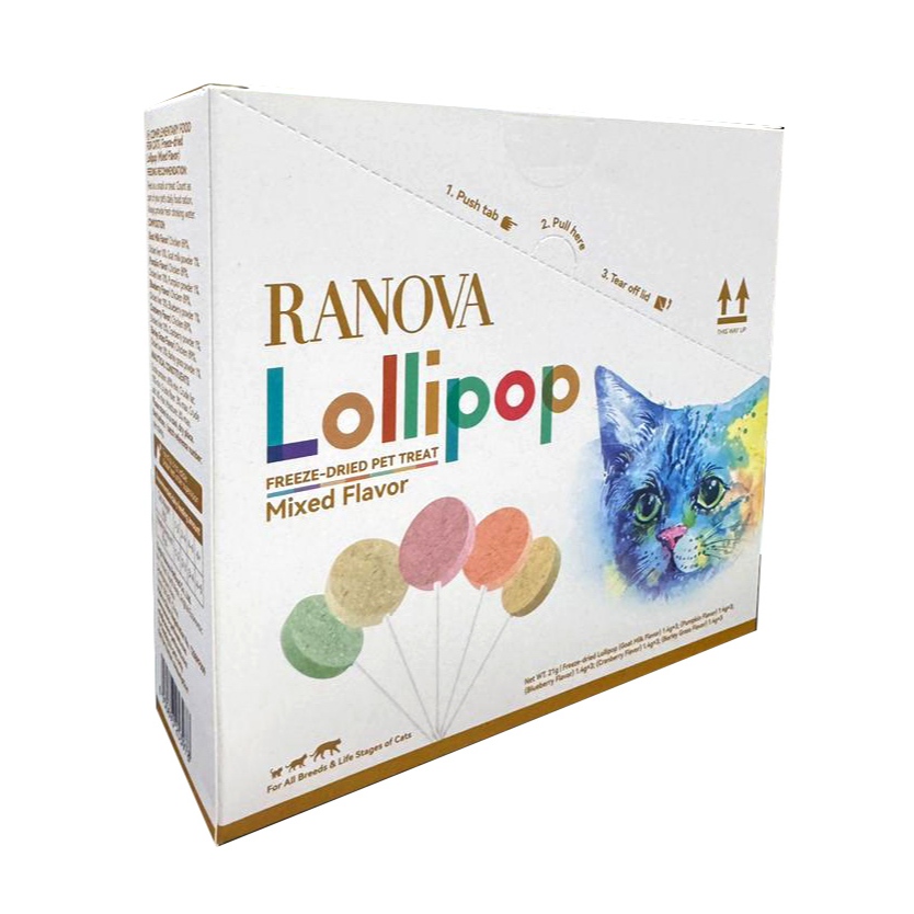 RANOVA Cat Treats Freeze Dried Lollipop (mix flavour)/ 朗诺宠物猫猫零食冻干棒棒糖 ...