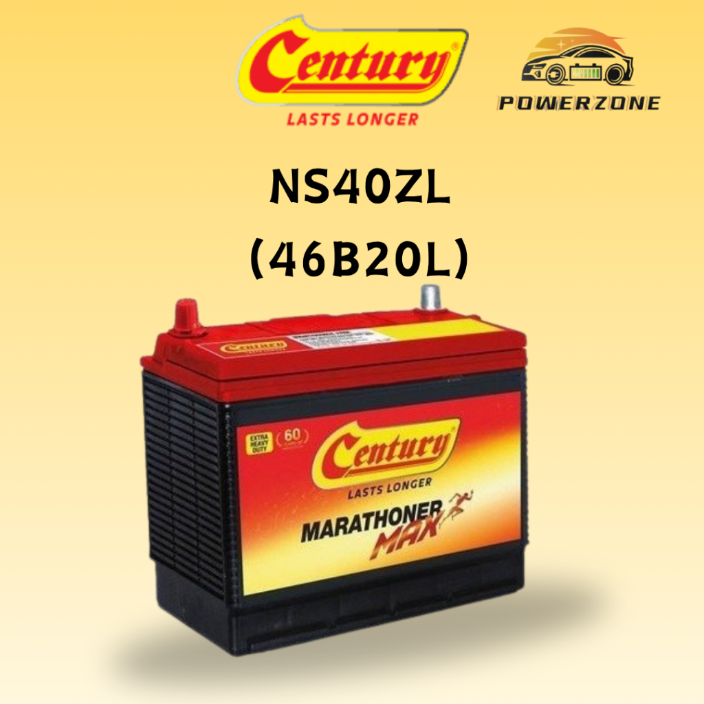 Century Marathoner Max NS40ZL (46B20L) Car Battery [Suitable for Myvi ...