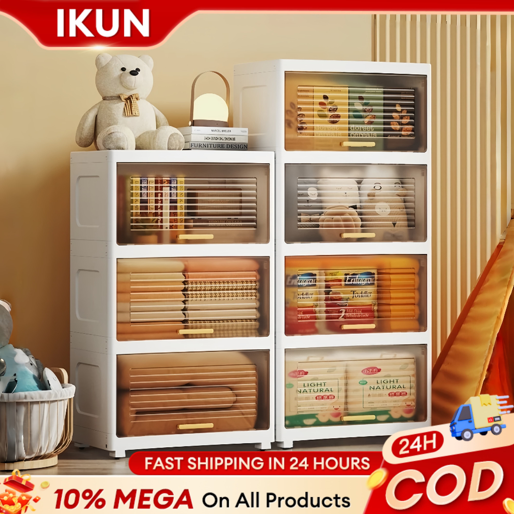 IKun Multi-Layer Storage Cabinet With Wheels Kitchen Cabinet Rack ...