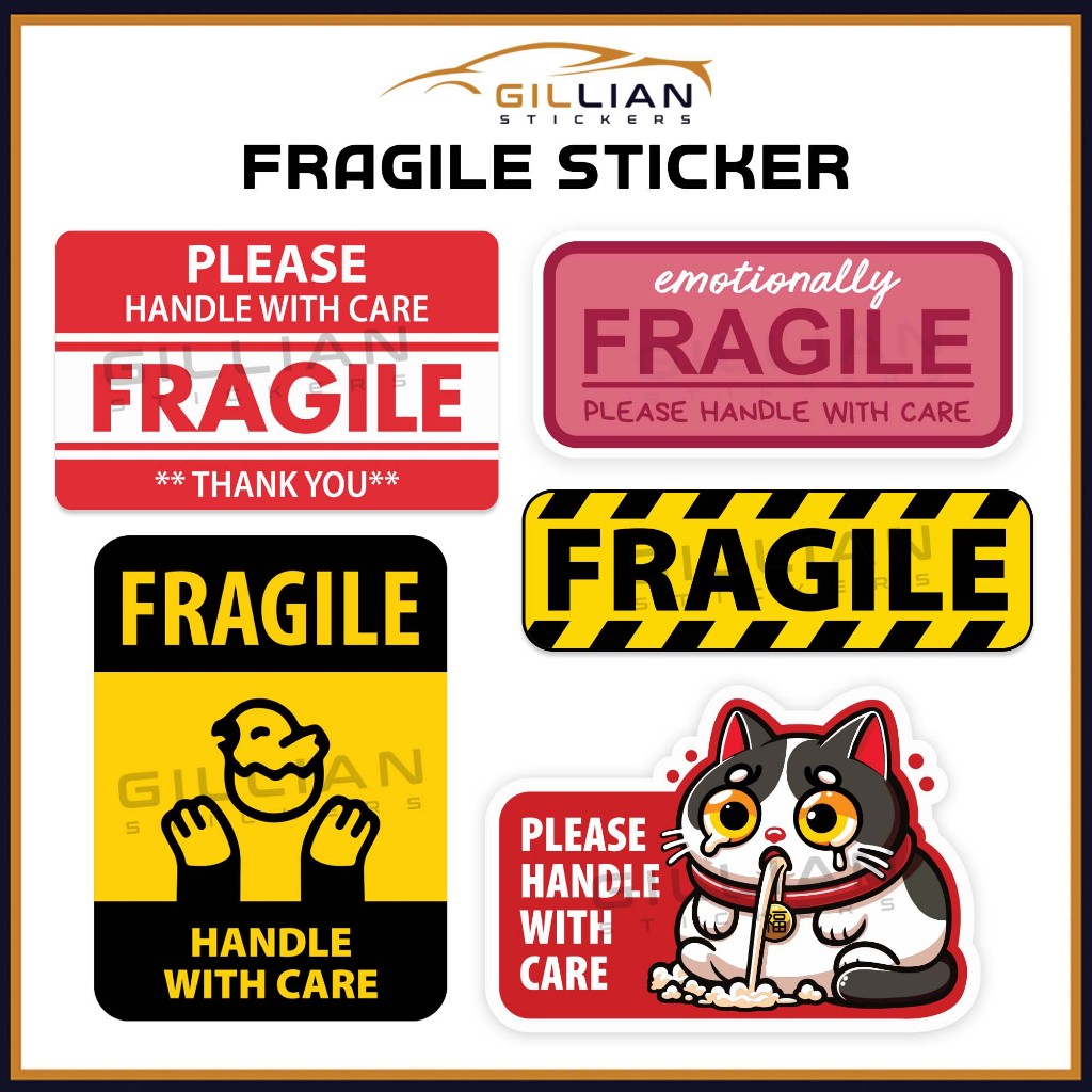 Fragile Sticker Emotionally Fragile & Handle With Care Luggage Decals ...