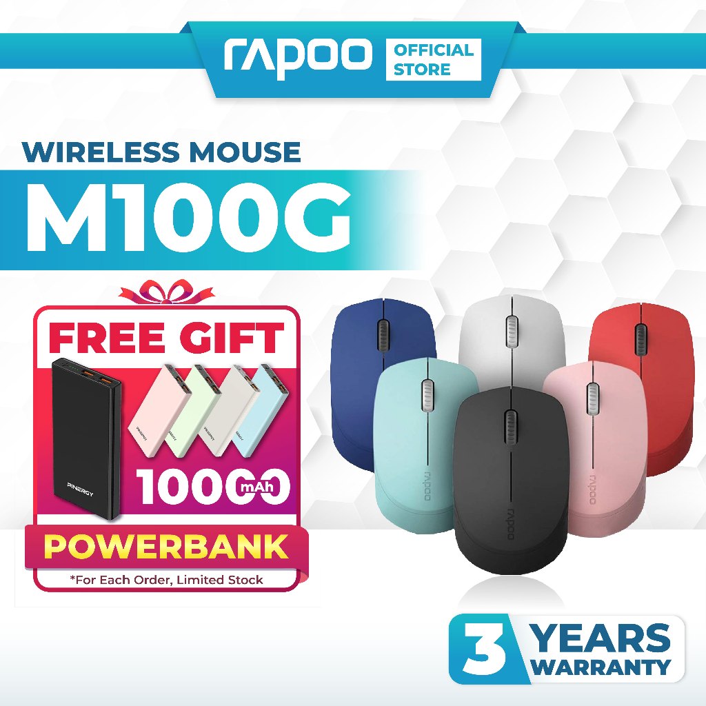 Rapoo Silent Multi Mode Bluetooth 2.4G Wireless Mouse M100G | Shopee ...