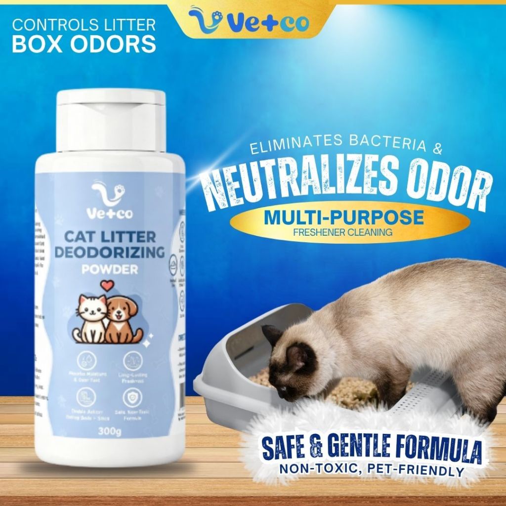 Vetco Cat Litter Box Deodorizer Powder 300g | Shopee Malaysia