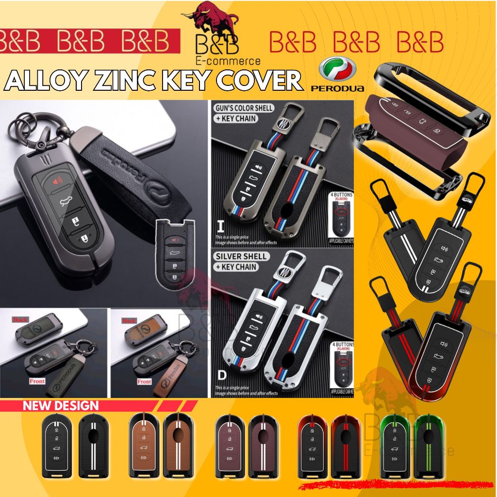 New Arrival Zinc Alloy+silica Gel Car Key Cover for Perodua Bezza ...