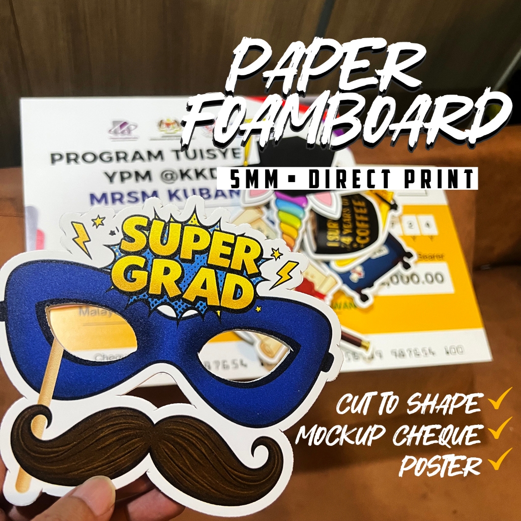 PAPER FOAM BOARD CUSTOM PRINT DIE CUT TO SHAPE | Shopee Malaysia