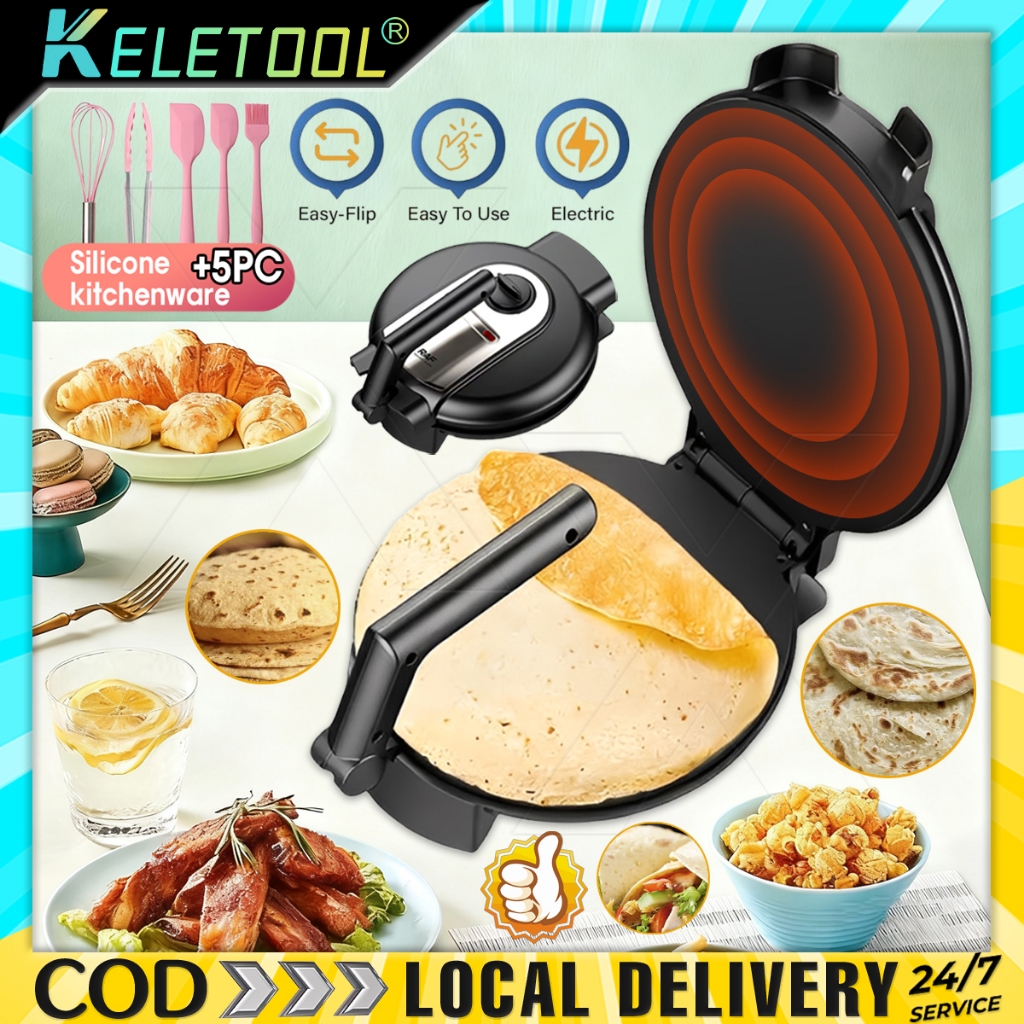 Kitchen Electric Roti Crepe Maker Paratha Chapati Roti Maker Paratha ...